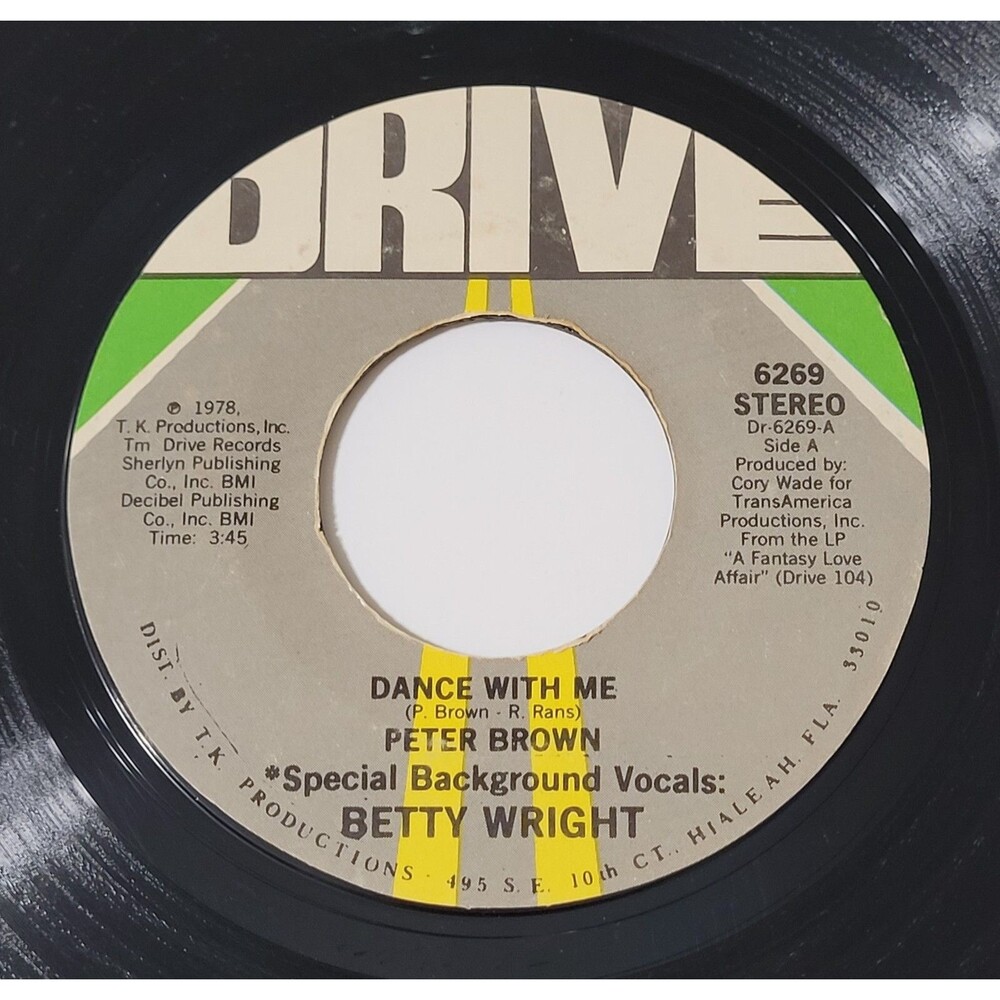 Peter Brown Dance With Me / For Your Love 45 RPM Drive VG Disco '78